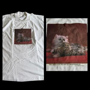 Gildan Peter Pan Collar Cat Kitten Tee The Smallest Feline Is A Masterpiece XL